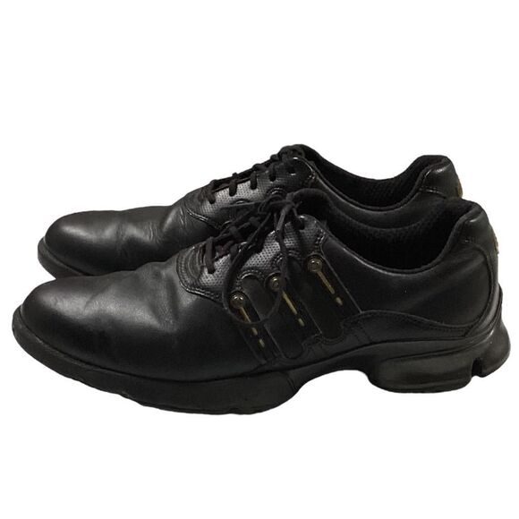 Adidas Golf Shoes Mens 9.5 Black A3 3 Stripe Soft Spike Waterproof Leather main image 4